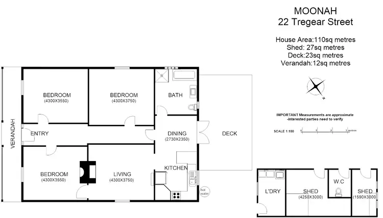 Floorplan of Homely house listing, 22 Tregear St, Moonah TAS 7009