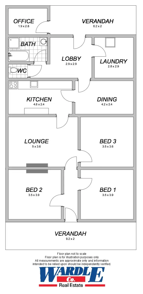 Floorplan of Homely house listing, 27 Doon Terrace, Jamestown SA 5491