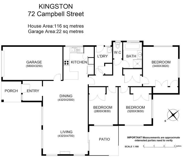 Floorplan of Homely house listing, 72 Campbell Street, Kingston TAS 7050