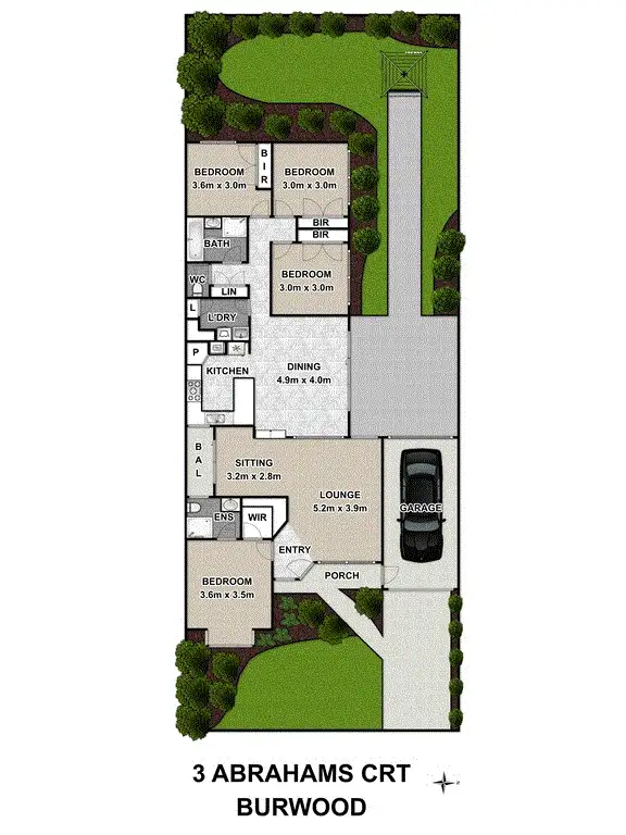 Floorplan of Homely house listing, 3 Abrahams Court, Burwood VIC 3125