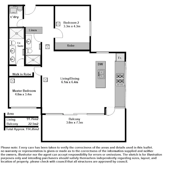 Floorplan of Homely apartment listing, 1306/47 Hindmarsh Square, Adelaide SA 5000