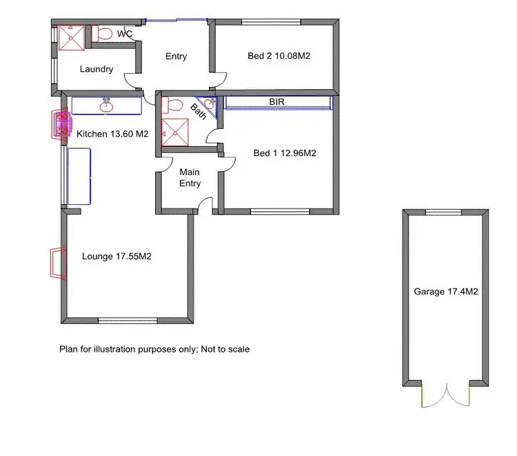 Floorplan of Homely house listing, 12 Lily Street, Violet Town VIC 3669