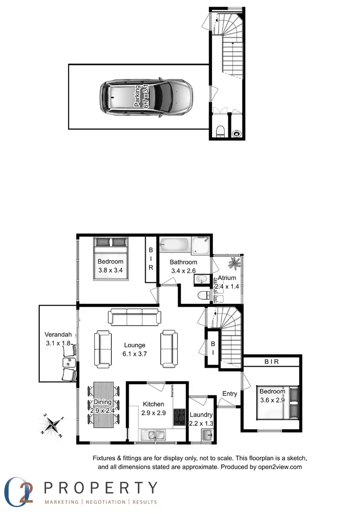 Floorplan of Homely unit listing, Unit 2/125 High Street, East Launceston TAS 7250