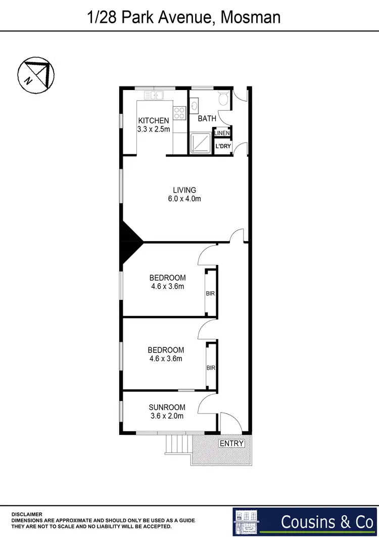 Floorplan of Homely unit listing, 1/28 Park Avenue, Mosman NSW 2088