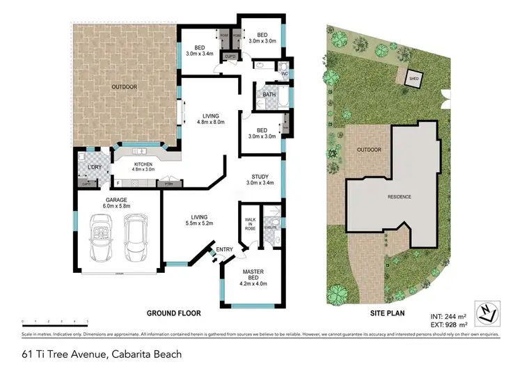 Floorplan of Homely house listing, 61 Ti Tree Avenue, Cabarita Beach NSW 2488