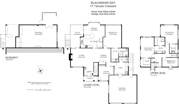 Floorplan of Homely house listing, 17 Tahune Cres, Blackmans Bay TAS 7052
