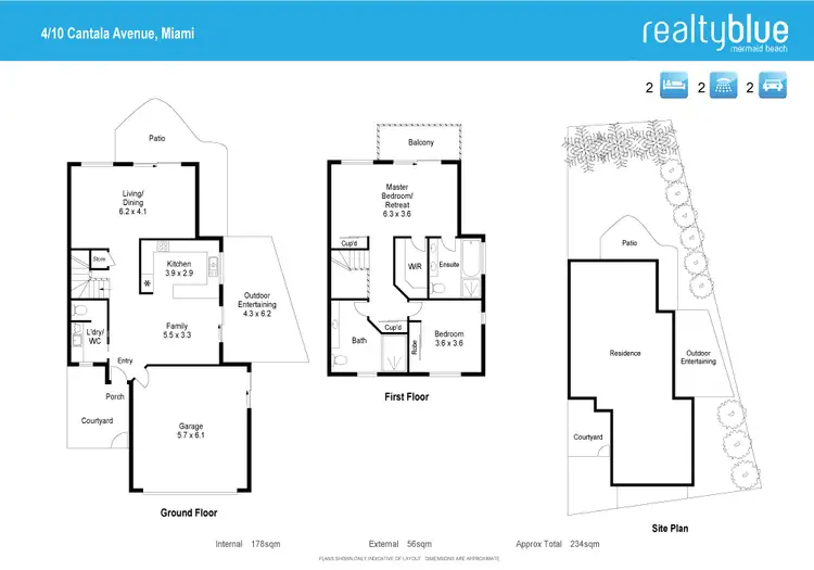 Floorplan of Homely unit listing, 4/10 Cantala Avenue, Miami QLD 4220