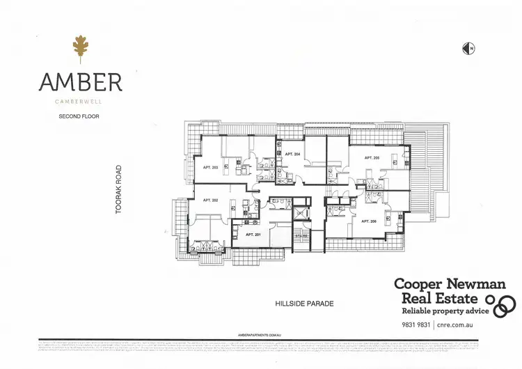 Floorplan of Homely apartment listing, 203/994 Toorak Road, Camberwell VIC 3124