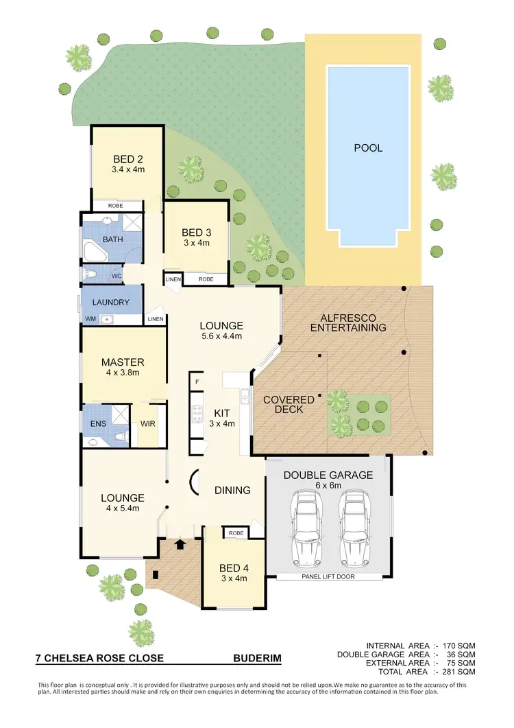 Floorplan of Homely house listing, 7 Chelsea Rose Cl, Buderim QLD 4556