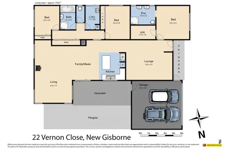 Floorplan of Homely house listing, 22 Vernon Close, New Gisborne VIC 3438