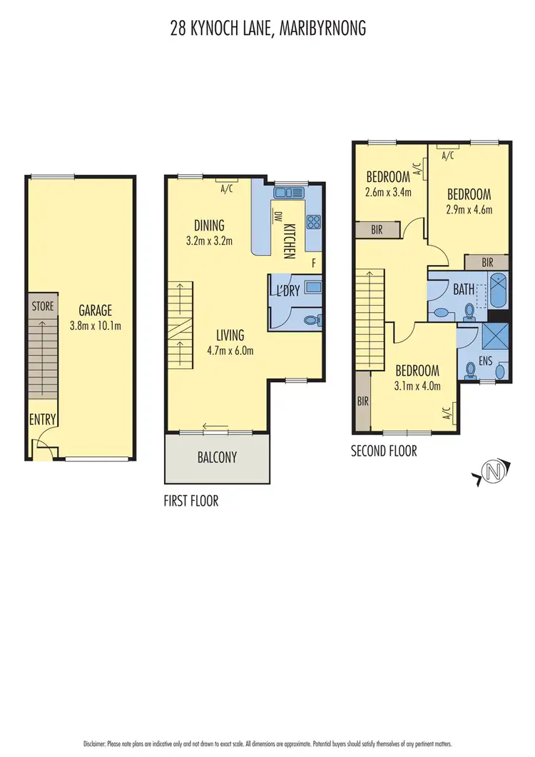 Floorplan of Homely townhouse listing, 28 Kynoch Lane, Maribyrnong VIC 3032