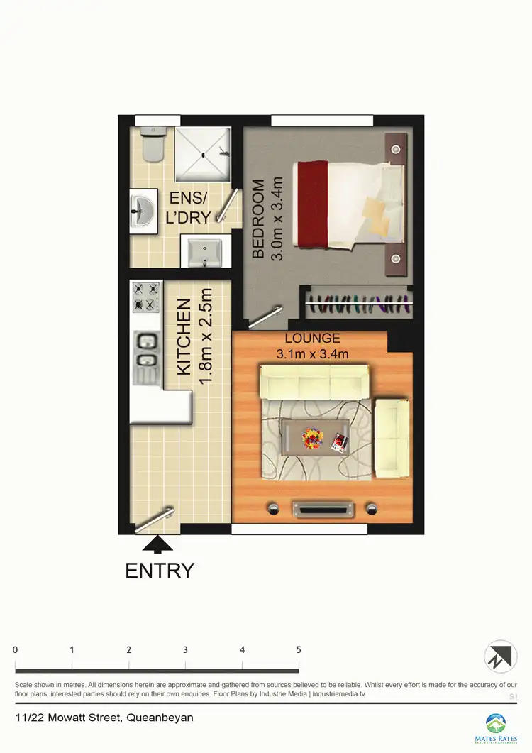 Floorplan of Homely unit listing, 17/22 Mowatt Street, Queanbeyan NSW 2620