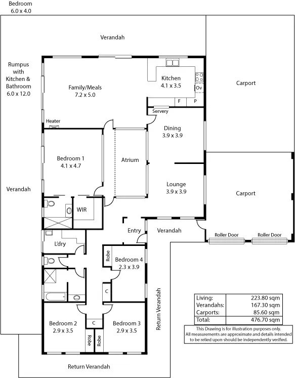 Floorplan of Homely house listing, 6 Jane Crescent, Lewiston SA 5501