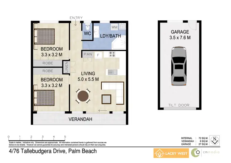Floorplan of Homely unit listing, 4/76 Tallebudgera Dr, Palm Beach QLD 4221