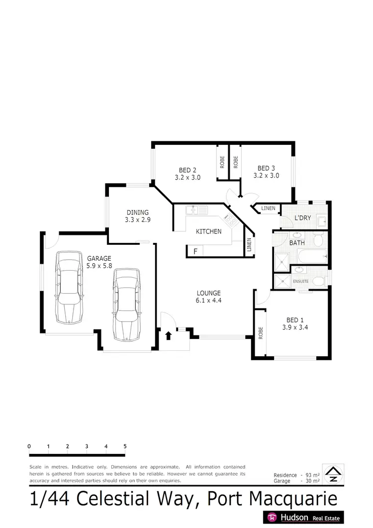 Floorplan of Homely villa listing, 1/44 Celestial Way, Port Macquarie NSW 2444