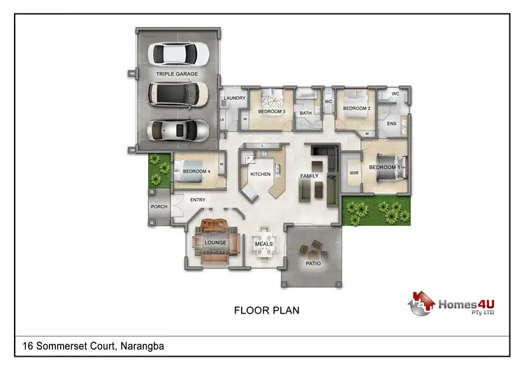 Floorplan of Homely house listing, 16 Sommerset Court, Narangba QLD 4504