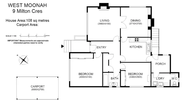 Floorplan of Homely house listing, 9 Milton Cres, Moonah TAS 7009