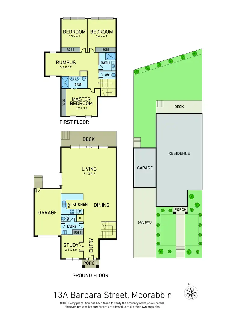 Floorplan of Homely house listing, 13A Barbara Street, Moorabbin VIC 3189