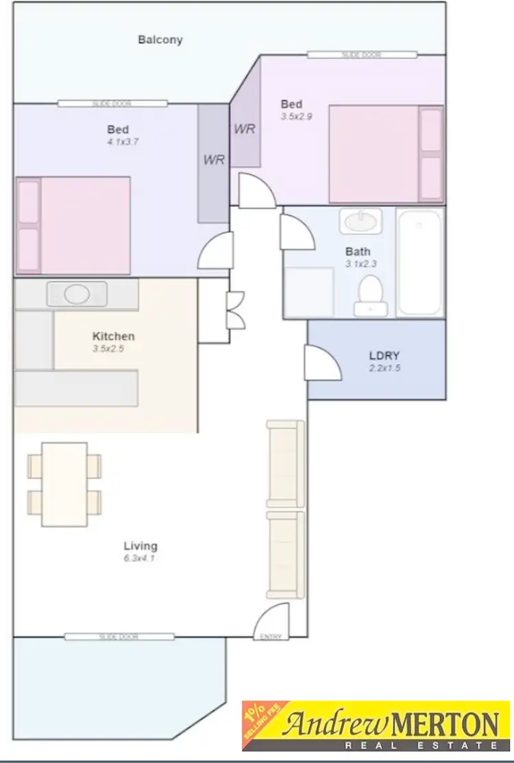 Floorplan of Homely unit listing, 40/5 - 9 Fourth Ave, Blacktown NSW 2148