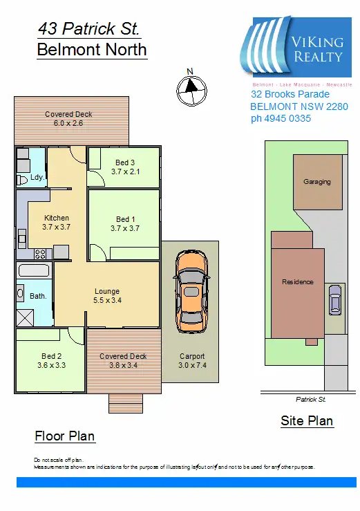 Floorplan of Homely house listing, 43 Patrick Street, Belmont North NSW 2280