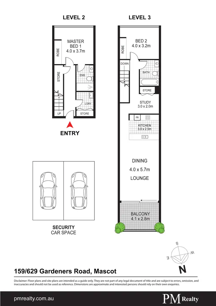 Floorplan of Homely unit listing, 159/629 Gardeners Road, Mascot NSW 2020