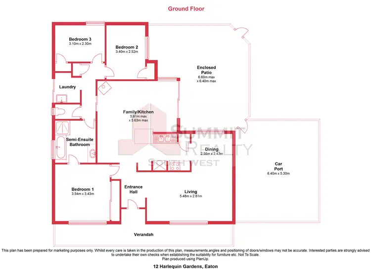 Floorplan of Homely house listing, 12 Harlequin Gardens, Eaton WA 6232