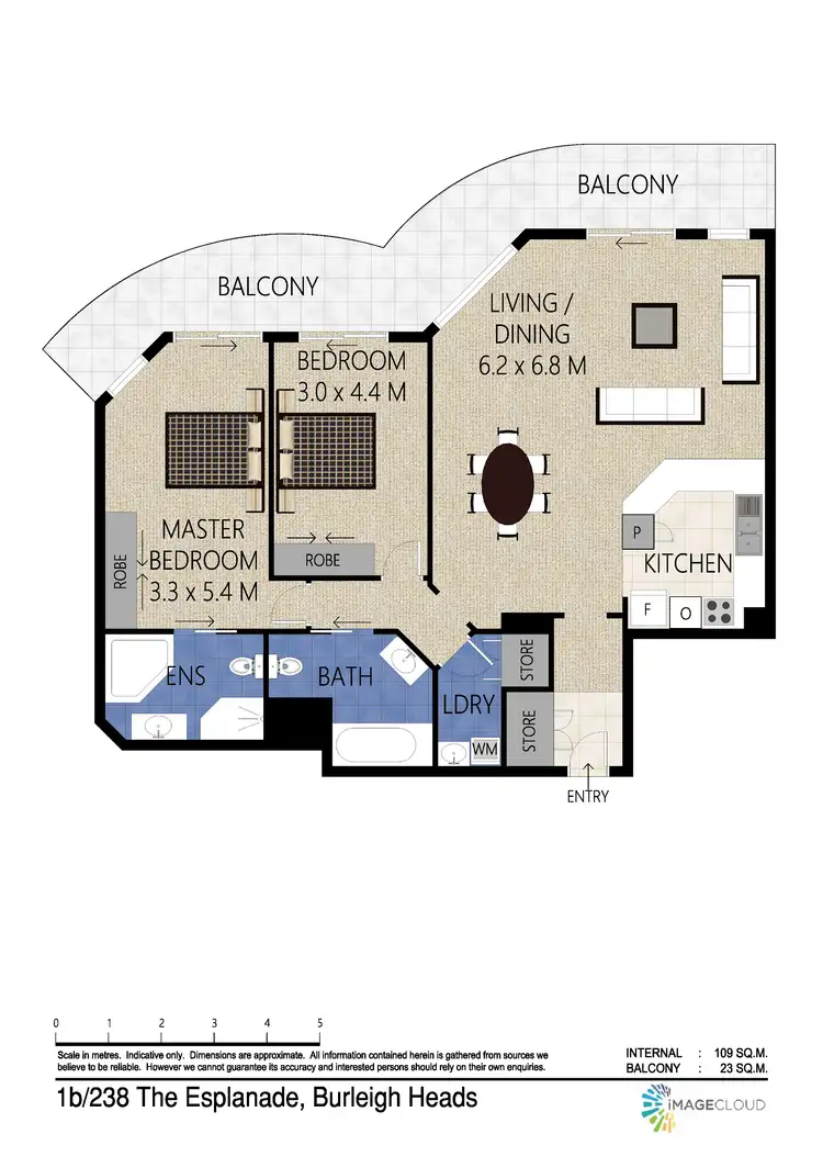 Floorplan of Homely unit listing, Unit 1B/238 The Esplanade, Miami QLD 4220