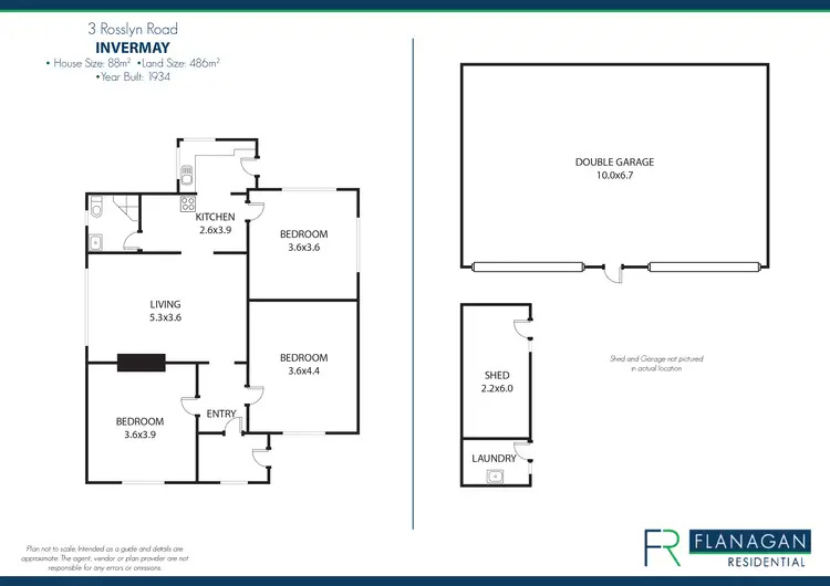 Floorplan of Homely house listing, 3 Rosslyn Road, Invermay TAS 7248
