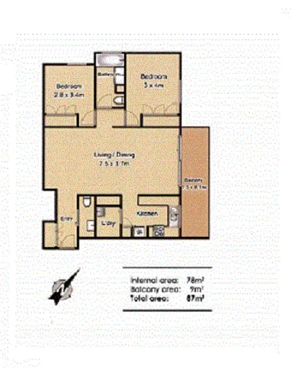 Floorplan of Homely unit listing, 18/36 Jerdanefield Road, St Lucia QLD 4067