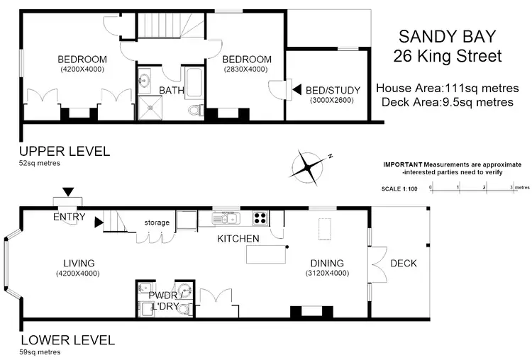 Floorplan of Homely house listing, 26 King St, Sandy Bay TAS 7005
