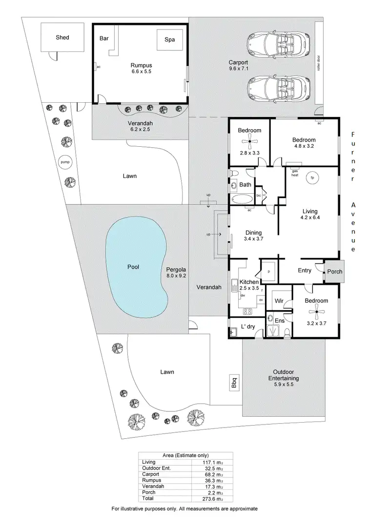 Floorplan of Homely house listing, 13 Furner Avenue, Ingle Farm SA 5098