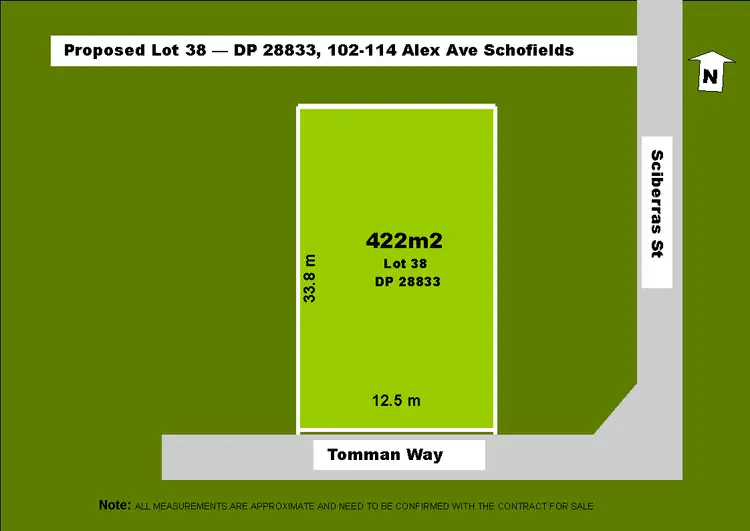 Floorplan of Homely land listing, Lot 38 Tomman Way, Schofields NSW 2762