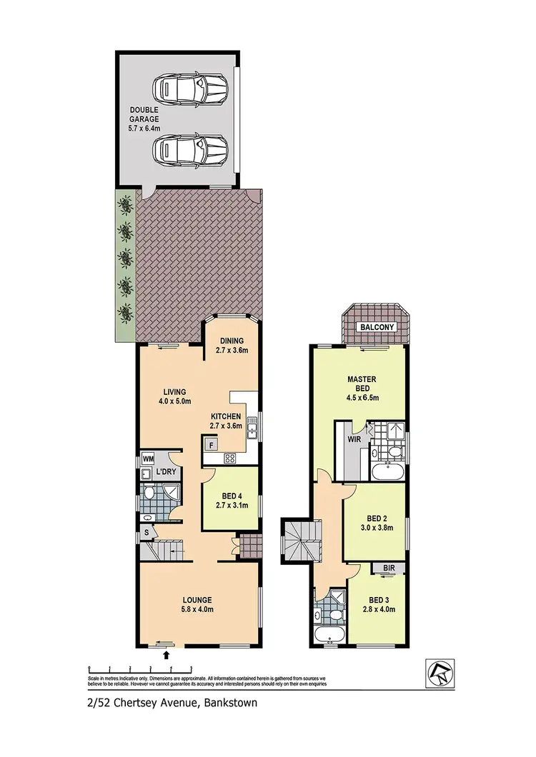 Floorplan of Homely townhouse listing, 2/52 Chertsey Avenue, Bankstown NSW 2200