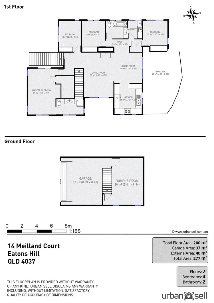Floorplan of Homely house listing, 14 Meilland Court, Eatons Hill QLD 4037