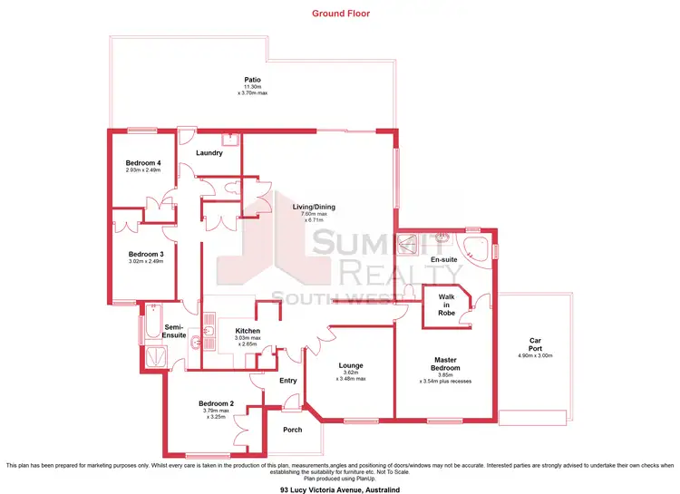 Floorplan of Homely house listing, 93 Lucy Victoria Avenue, Australind WA 6233