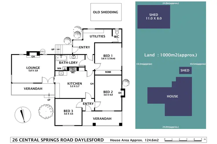 Floorplan of Homely house listing, 26 Central Springs Road, Daylesford VIC 3460