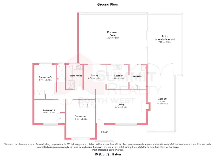 Floorplan of Homely house listing, 10 Scott Street, Eaton WA 6232