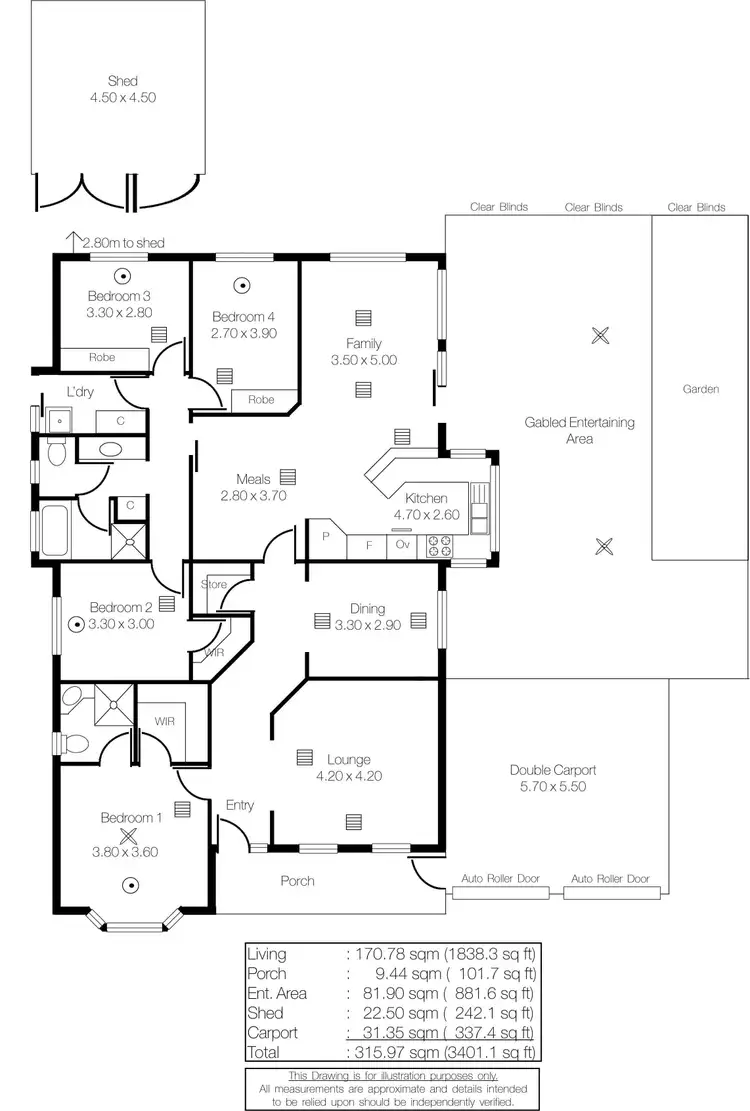 Floorplan of Homely house listing, 4 Trinity Court, Andrews Farm SA 5114
