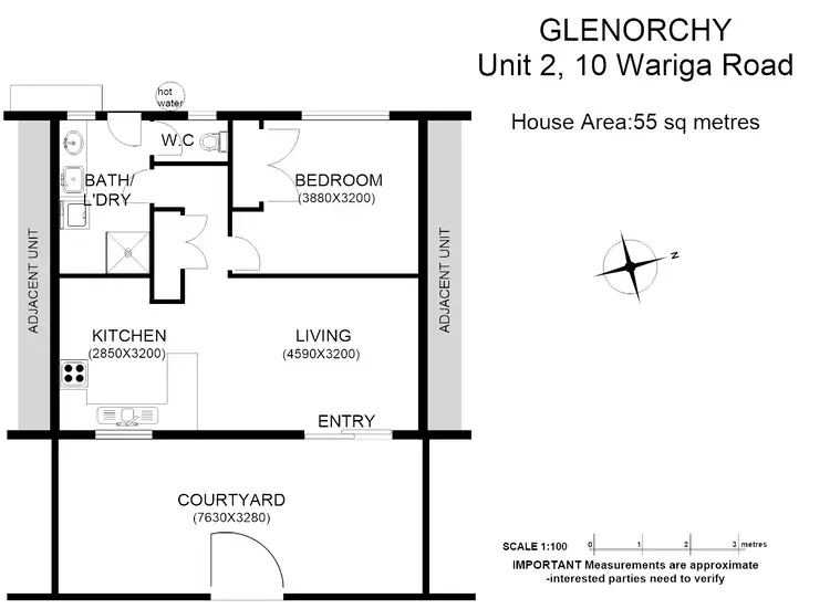 Floorplan of Homely unit listing, 2/10 Wariga Rd, Glenorchy TAS 7010