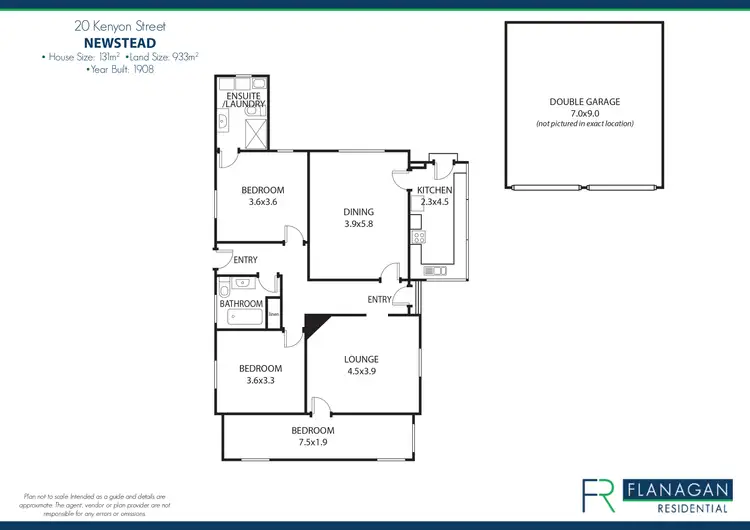Floorplan of Homely house listing, 20 Kenyon Street, Newstead TAS 7250