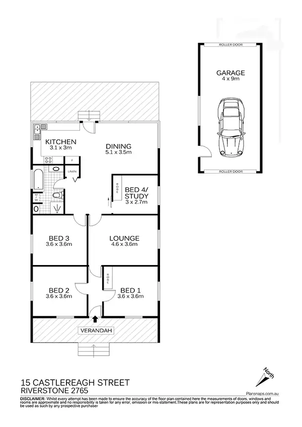 Floorplan of Homely house listing, 15 Castlereagh Street, Riverstone NSW 2765