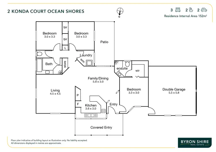 Floorplan of Homely house listing, 2 Konda Court, Ocean Shores NSW 2483