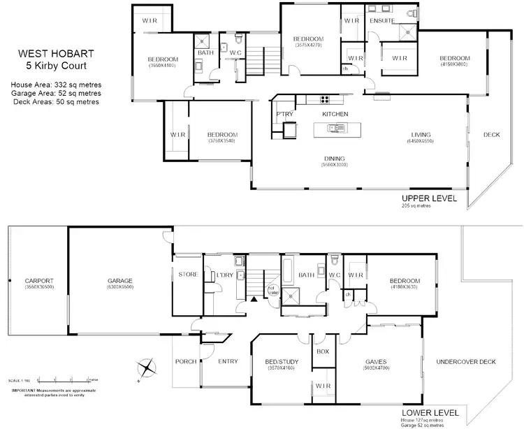 Floorplan of Homely house listing, 5 Kirby Ct, West Hobart TAS 7000