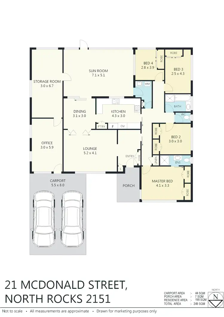 Floorplan of Homely house listing, 21 Mcdonald St, North Rocks NSW 2151