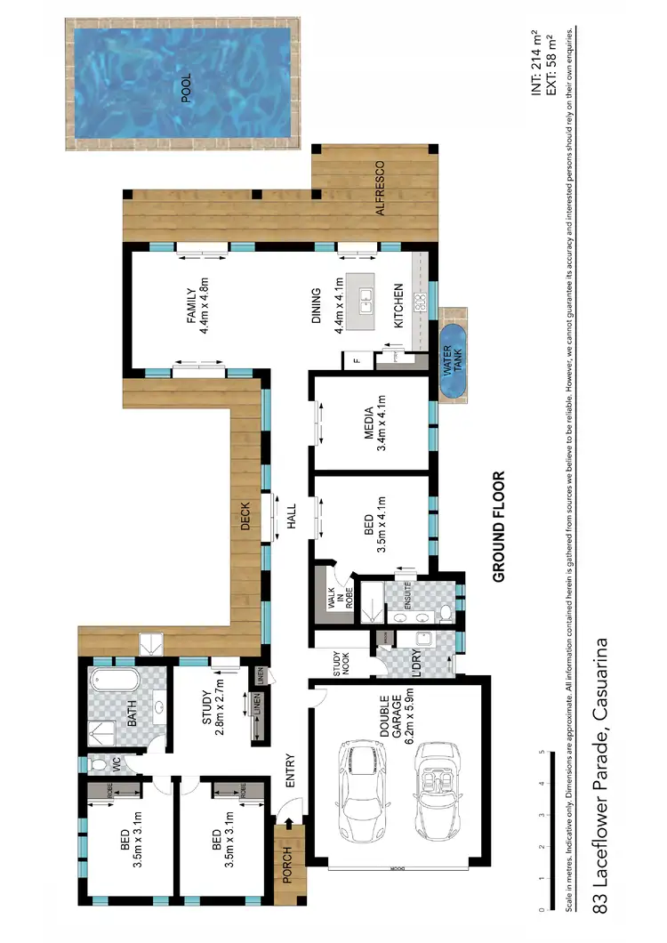 Floorplan of Homely house listing, 83 Laceflower Parade, Casuarina NSW 2487