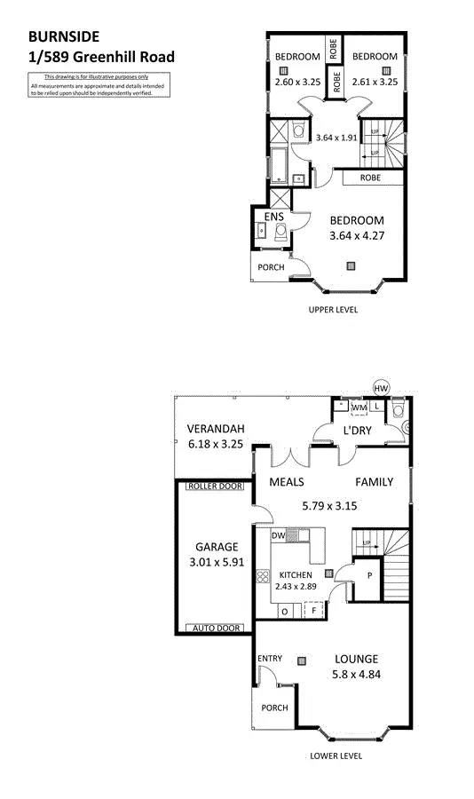 Floorplan of Homely house listing, 1/589 Greenhill Road, Burnside SA 5066