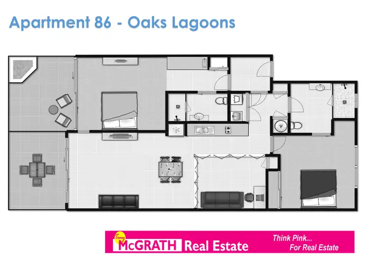 Floorplan of Homely unit listing, Unit 86 Oaks Lagoons, Port Douglas QLD 4877
