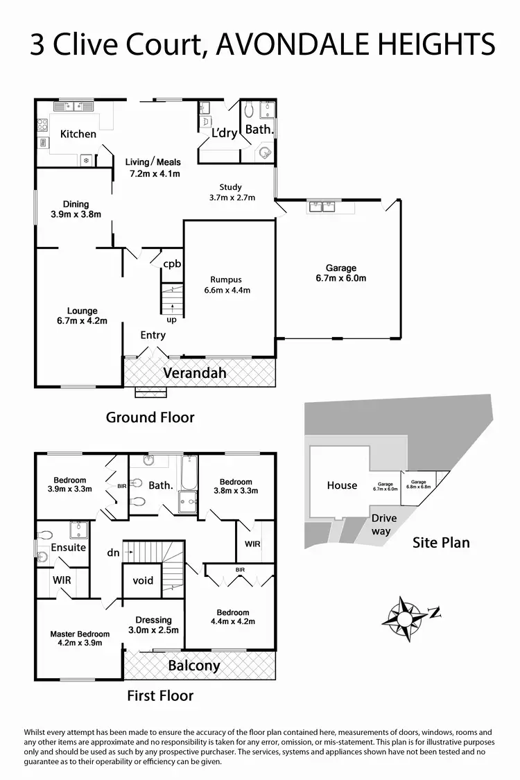 Floorplan of Homely house listing, 3 Clive Court, Avondale Heights VIC 3034