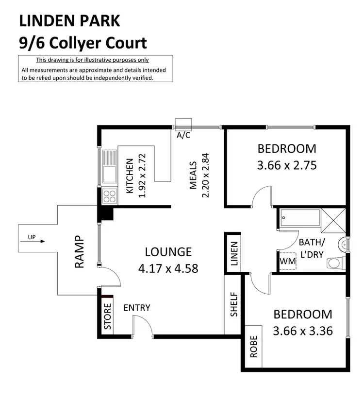 Floorplan of Homely unit listing, 9/6 Collyer Court, Linden Park SA 5065