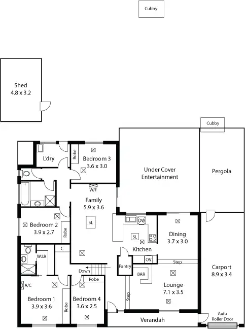 Floorplan of Homely house listing, 3 Klopper Street, Redwood Park SA 5097